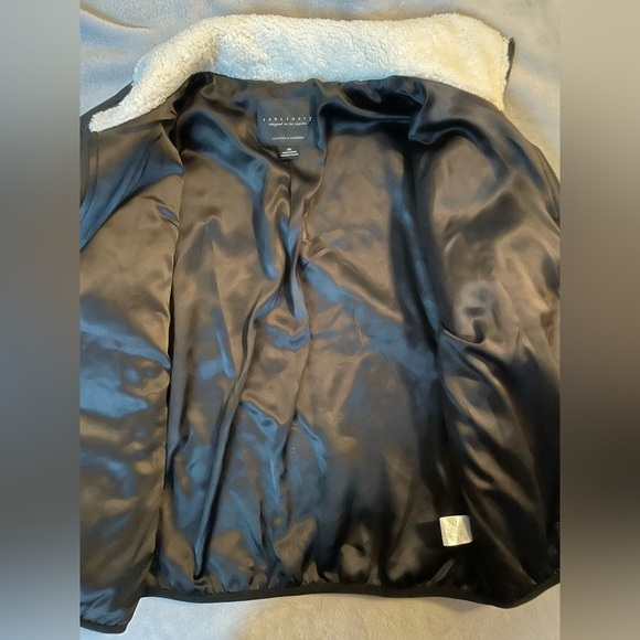 Sanctuary Black and White Teddy Sherpa Mixed Media Jacket - Picture 7 of 7